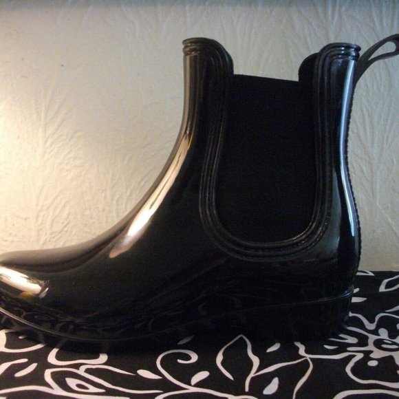 Nicole Miller Suzy Rain Boots Size 6 Black - Picture 3 of 8